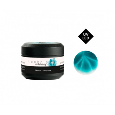 Gel Uv&Led Pour Ongles Waterway Turquoise 5G