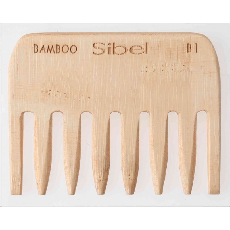 Bamboo B1 Peigne Afro En Bois Antistatique Sibel