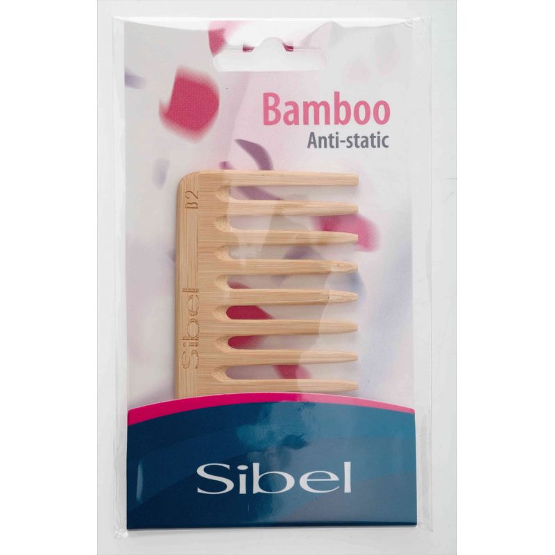 Bamboo B1 Peigne Afro En Bois Antistatique Sibel